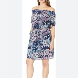 Jones New York Women's Off The Should Print Peasant